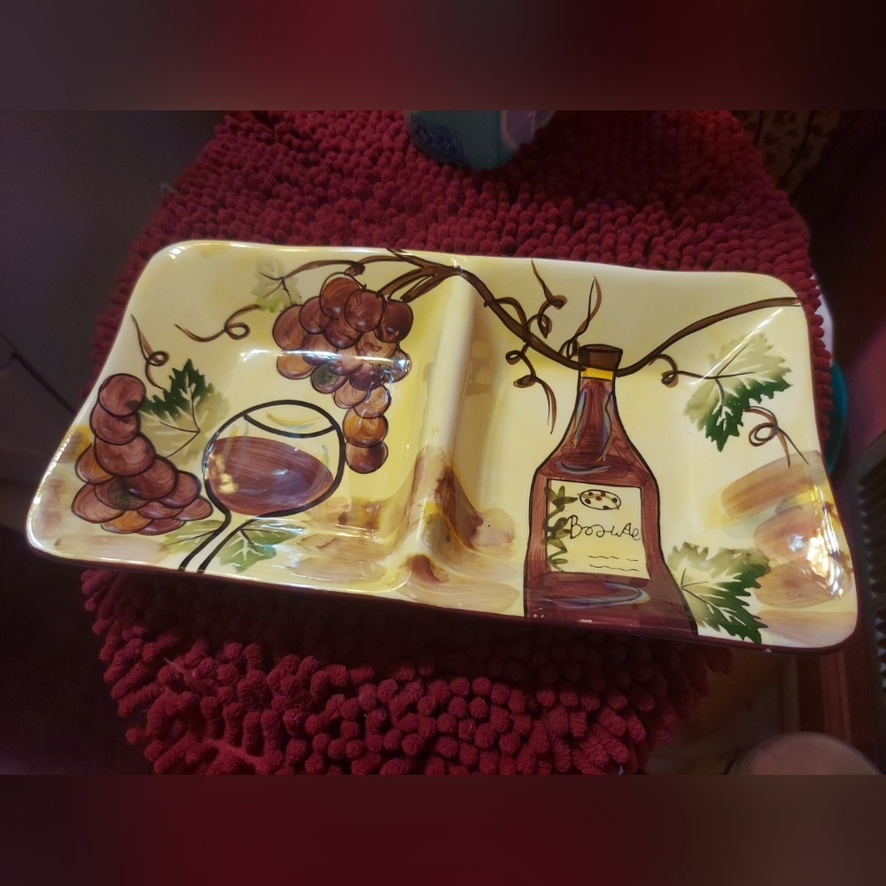 Casa Elite Home Collections Hand Painted Serveware